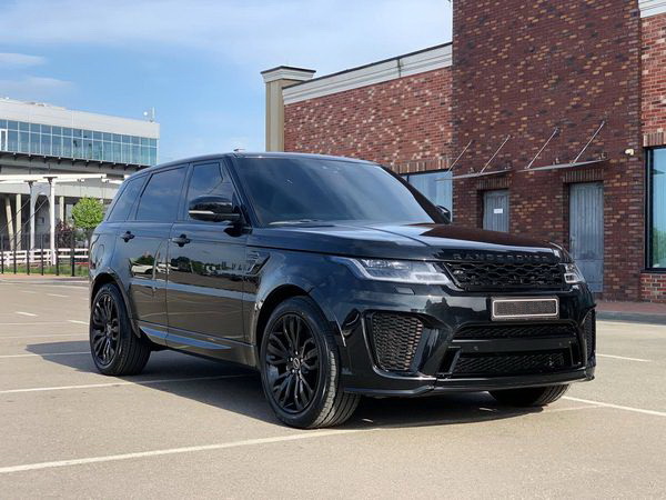  Range Rover Sprort SVR черный заказать на прокат ренж ровер спорт на свадьбу