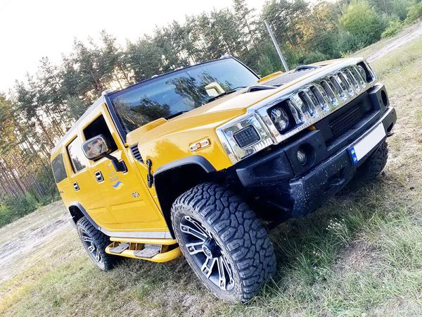 Hummer H2 желтый джип прокат внедорожник на свадьбу киев