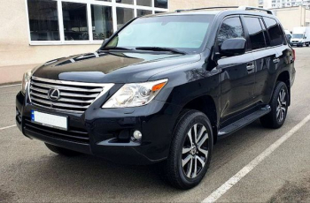 Прокат бронированный джип Lexus LX 570 B6 черный с водителем