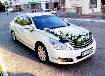 Nissan Teana белая заказать авто на свадьбу
